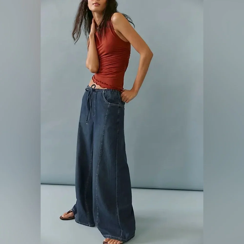 NWT FREE PEOPLE WE THE FREE Veritas Wide-Leg Jeans | Truth MSRP $128 Size S - Picture 3 of 13
